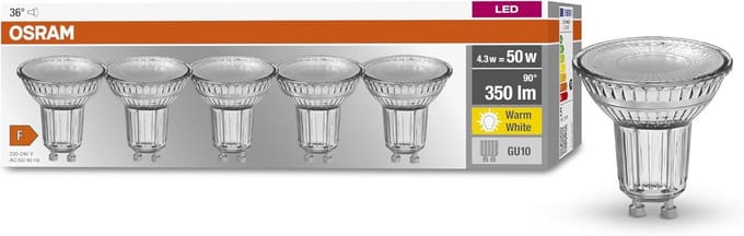 LED Reflectorlamp GU10 Warm Wit 2700K 4.30W Energiezuinig