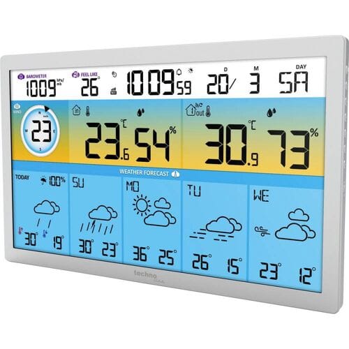Technoline Weerstation WD 2500 Met thermometer en hygrometer Met 1 buitensensor 373 x 228 x 30mm