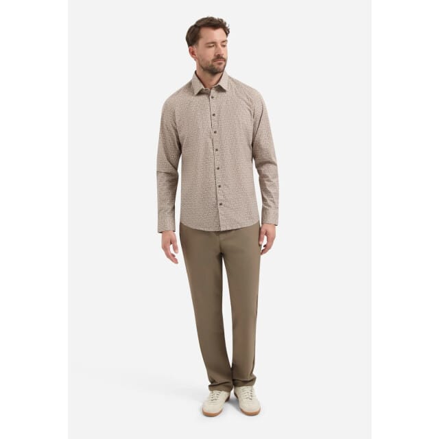 No Excess Shirt Stretch Allover Printed Red Wine Größe: S | Casual hemden Outlet | Herren | Rot