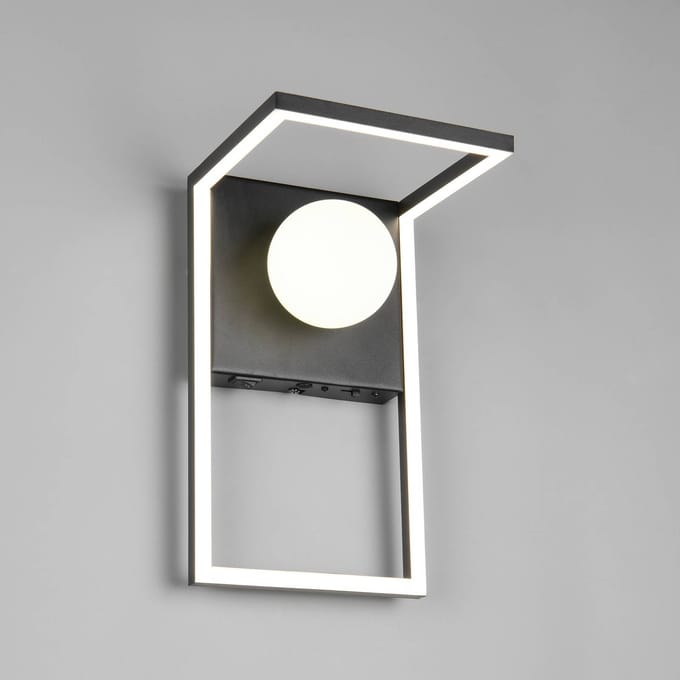 Trio Lighting LED wandlamp Arola, matzwart, breedte 17 cm, metaal