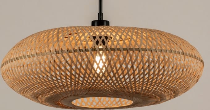 Lumidora Hanglamp 31220 - BAMBOO - E27 - Bruin - Naturel - Metaal - ⌀ 50 cm