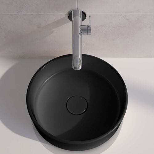 Keuco Stageline countertop washbasin round 40 cm, without tap hole32880570400