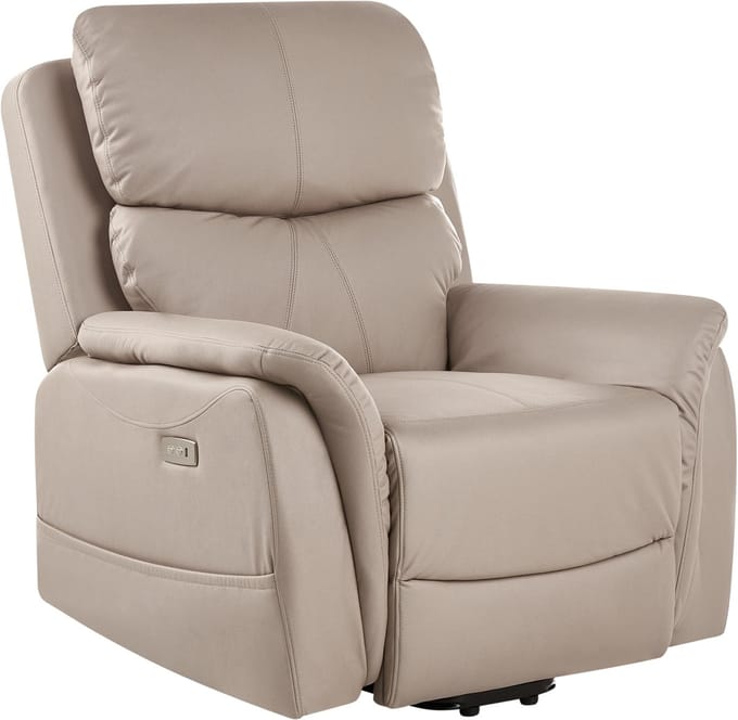 GLORIE - Massagestoel - Taupe - Polyester