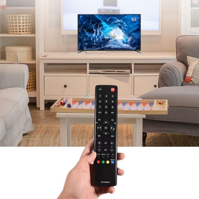 Télécommande de remplacement noire pour téléviseur TCL RC3000E02 black