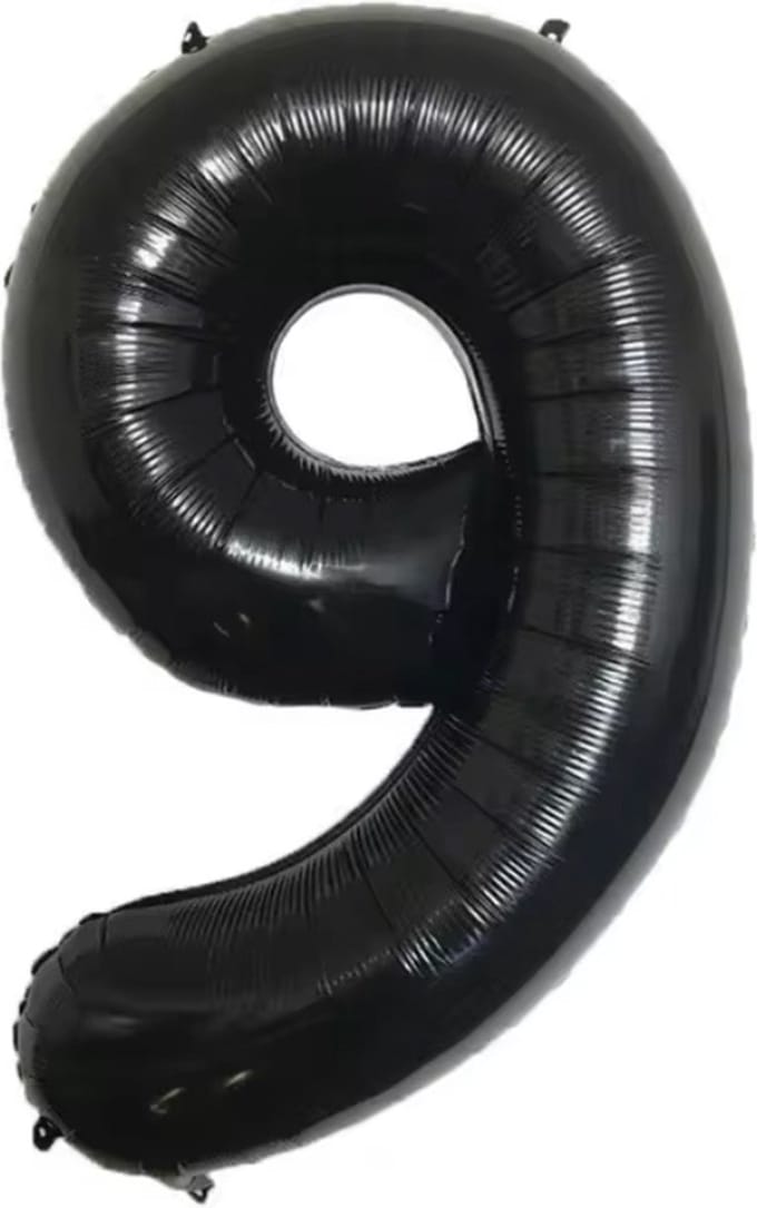 New Age Devi - Zwarte 41cm Folieballon voor 9-jarigen