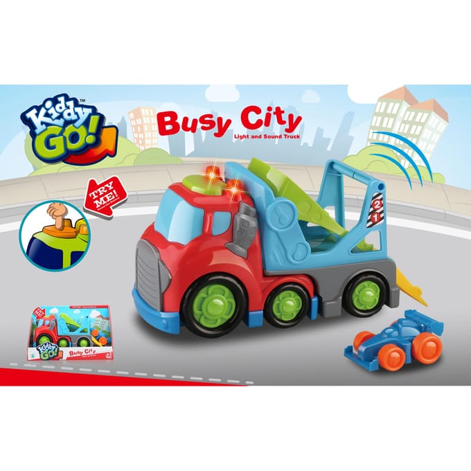 KiddyGo auto transporter speelgoed met licht en geluid - 19,5 cm - multicolor.