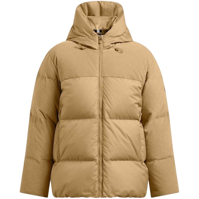 Under Armour Dames Limitless Ribfluwelen Gequilt Pufferjack (Bruin)