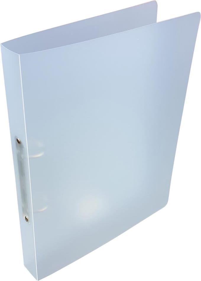 Alpha ringmap, voor ft A4, uit PP, 2 ringen van 25 mm, transparant wit 24 stuks