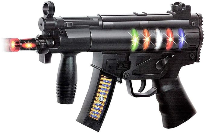 MP5K speelgoedpistool - led lichtje - schietgeluid - tril effect - 32CM - incl. batterij - speelgoedgeweer