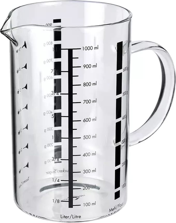 Kuchen Profi - Maatbekers - Glas - 1L