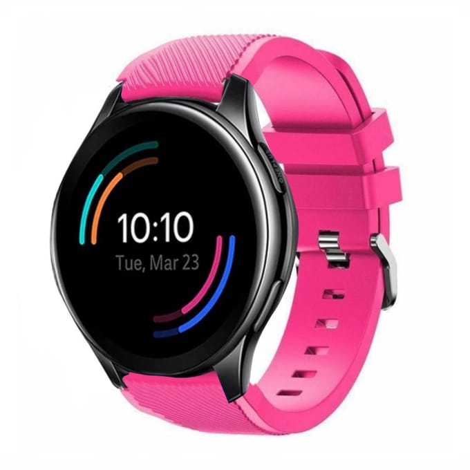 OnePlus Watch siliconen band (knalroze)