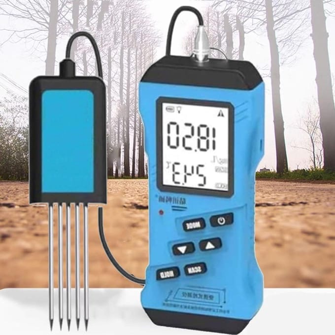 Digitale Bodemmeter - Bodemtester - Plantenverzorging - 7-in-1 Meting - 30 x 20 x 15 cm - Grijs