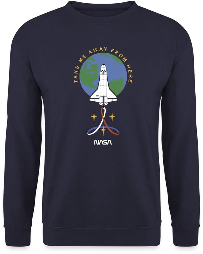 NASA Take Me Away From Here Sweater Heren