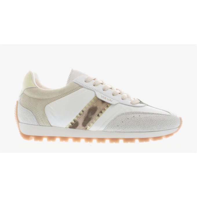 VIA VAI Scott Sara Sneakers Dames - Leer,Su�de,Textiel - Geel