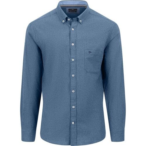 Fynch-Hatton Overhemd Premium Flanel Button Down Cloud Blue / male