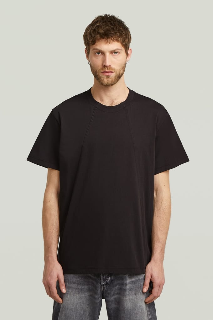 G-Star A Line Loose R T Black Taglia: L | Magliette basic Outlet | Uomo | Nero