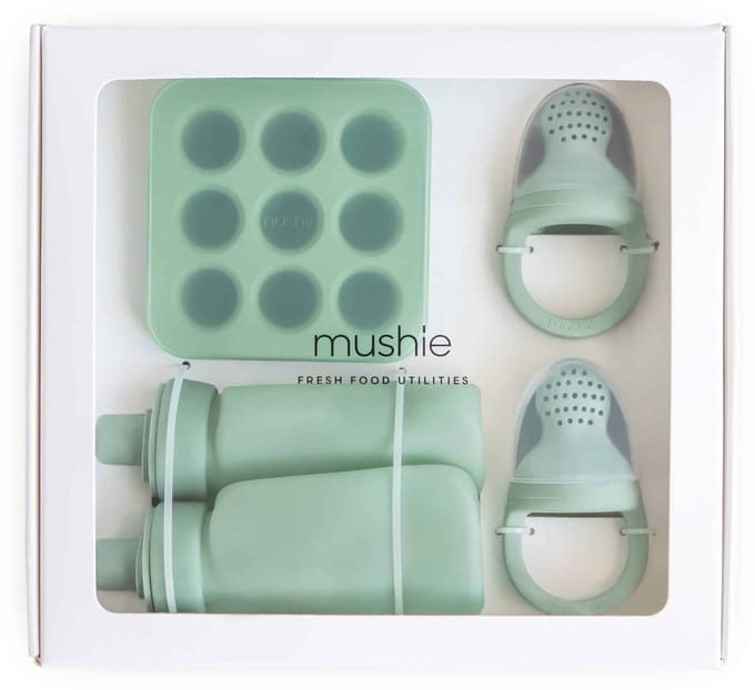 Mushie Giftbox Fresh Food Utilities Cambridge Blue