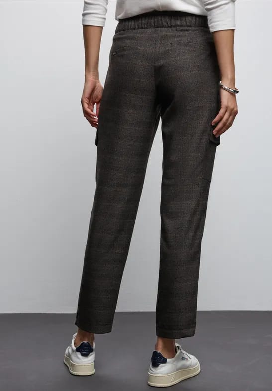 Geruite cargo broek