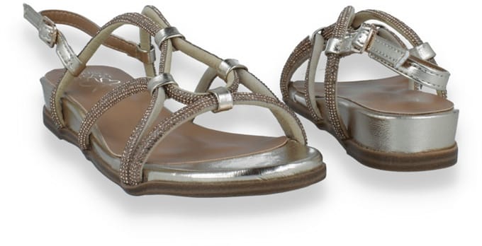 Double Heart Dames Sandaal | Goud | Maat: 38