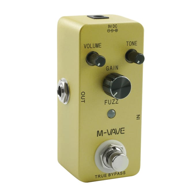 M-VAVE FUZZ Vintage Fuzz Gitaareffectpedaal Zinklegering Shell True Bypass beige