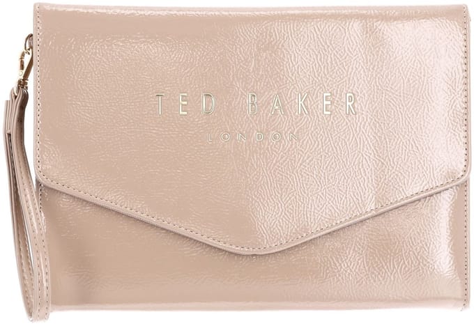 Ted Baker clutch polstasje Crinkie Crinkle Icon Pouch Stone Taupe