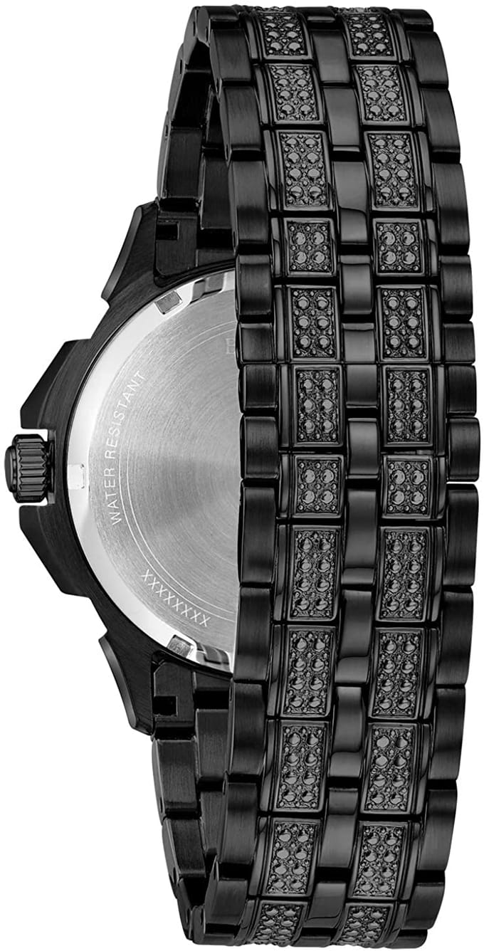 Bulova Crystal Octava 98C134 Horloge - Staal - Zwart - Ø 41 mm