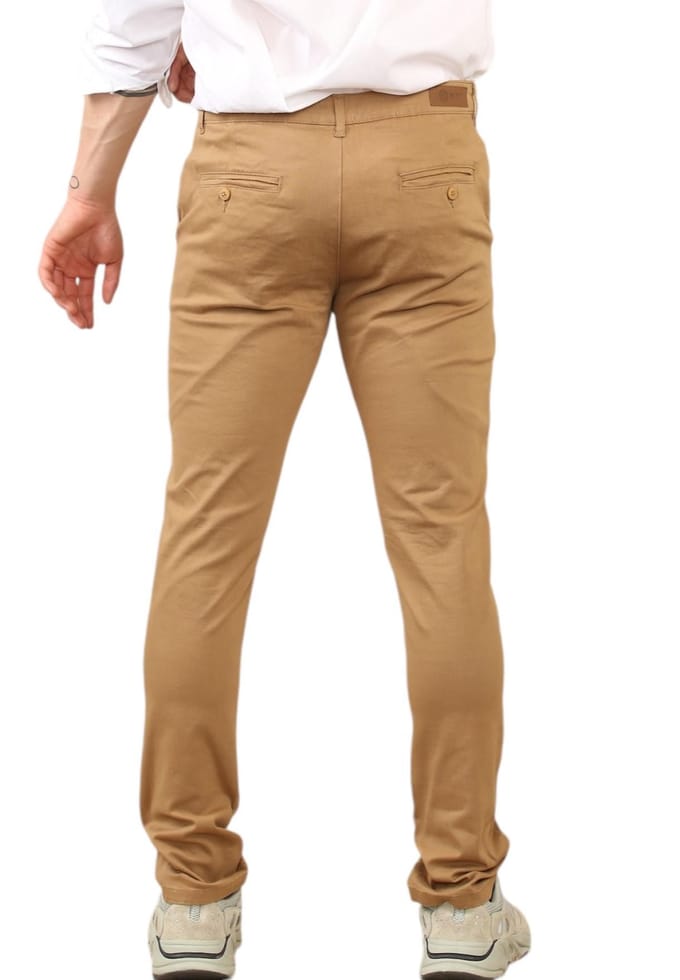 MYT Heren Slim Fit Chino in Tan