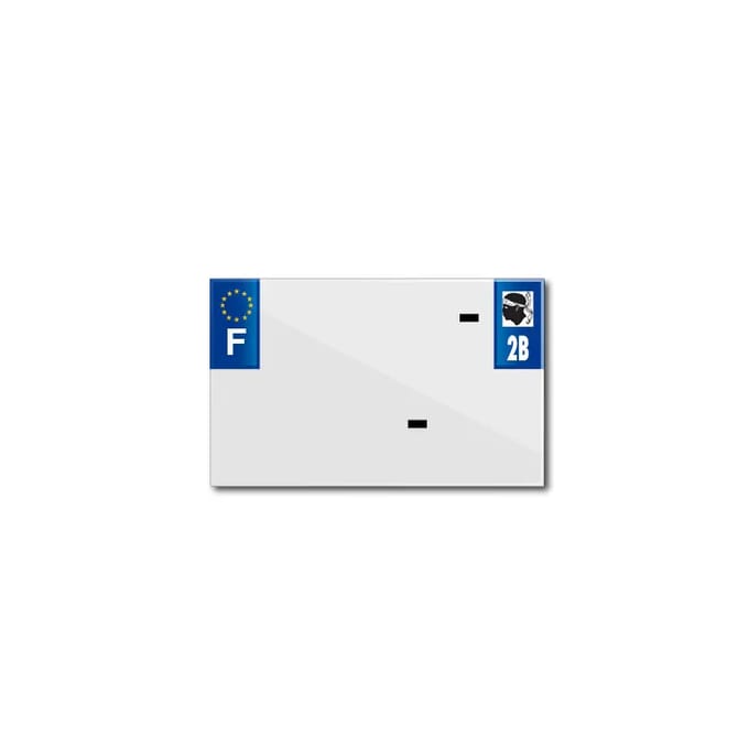 Blanco PVC nummerplaatstrip Top Plaq Dep.2B