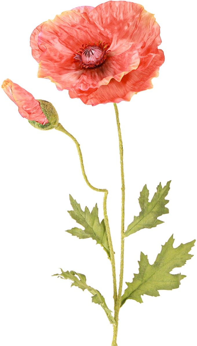 Klaproos Kunstmatig Kunstbloem in Oranje Ø13cm 84cm