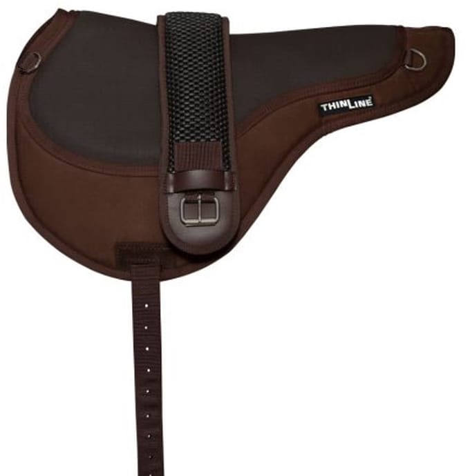 ThinLine - Comfort Bareback Pad - Extreem Comfortabel - Anit-slip - 95% Schokabsorberend - Singel inbegrepen - Bruin