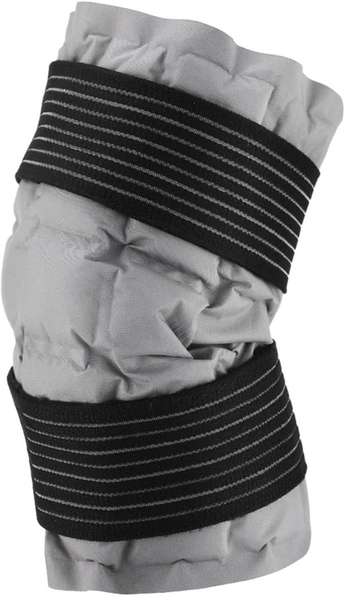 Knie Ice Pack - Warm Koud Kompres - Gewrichtsverlichting - Waterabsorberende Kern - 28 x 20 cm - Grijs
