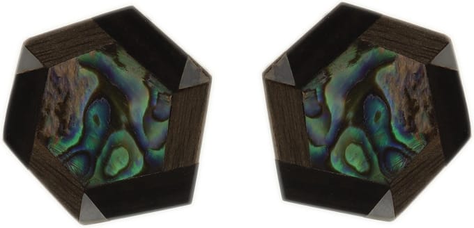 Behave - Oorbellen dames - Hout schelp stekers - Aardetinten - Boho stijl