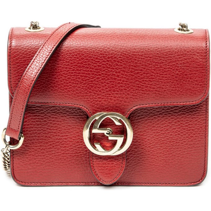 Small Interlocking GG Chain Crossbody   schoudertas