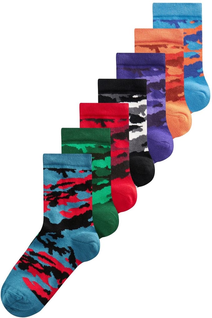 Next - Jongens - Set van 7 paar sokken met hoog katoengehalte - Blauw