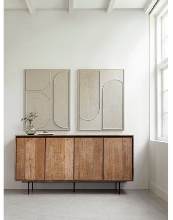 DTP Home Metropole dressoir 4 deurs teakhout – 180x40x90 cm