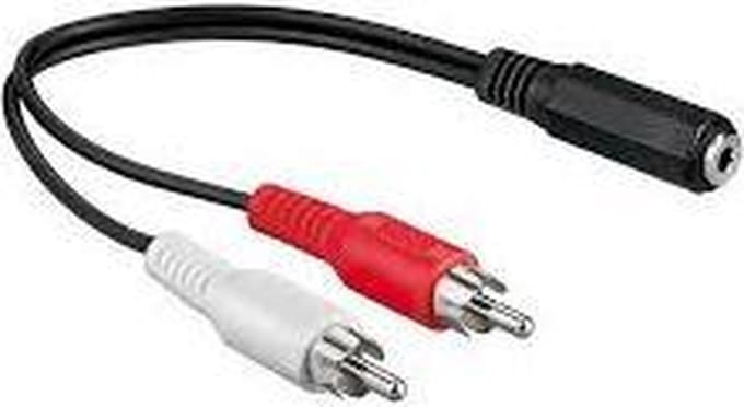 Jack Verloopkabel Contra 3.5mm Female - 2x Tulp RCA Male