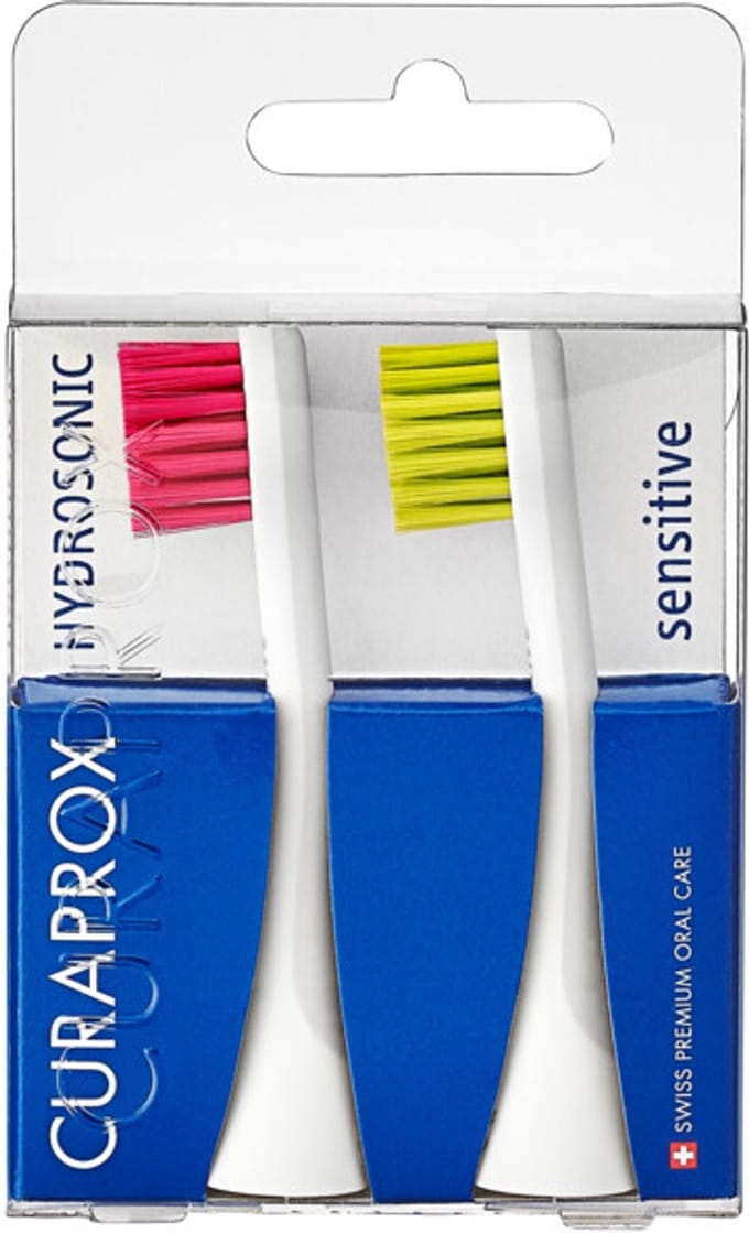 Curaprox Hydrosonic Opzetborstel Sensitive Duo Magenta Groen 2 stuks