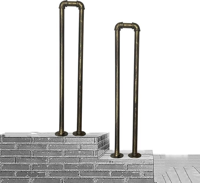 Buiten Trapleuning - Woning Entree - Veilig Traplopen - Smeedijzer Constructie - 95cm Lengte