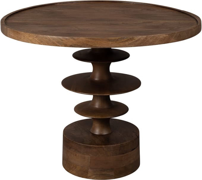 Dutchbone Cath Bijzettafel Rond 66 cm Mangohout - Bruin