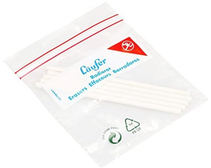 Reservegummen voor gumstift - 5 stuks, 4 mm diameter, 100 mm lengte