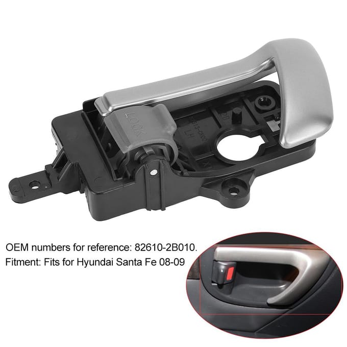 Binnen Deurklink Voor Links 826102B010 Vervanging Past voor Hyundai Santa Fe 0809 gray