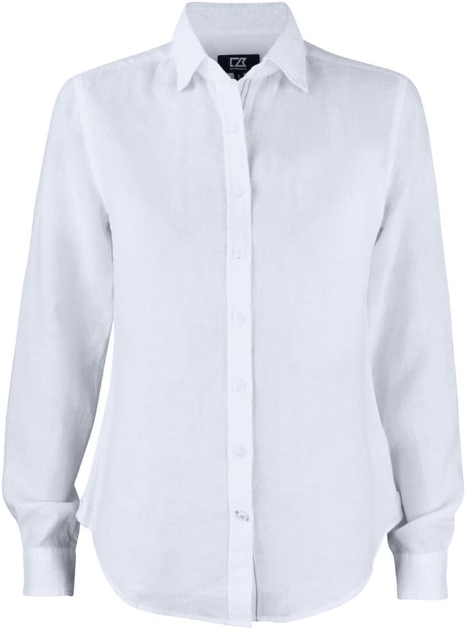 Cutter & Buck Summerland Linen Shirt Dames 352409 - Wit - XXL
