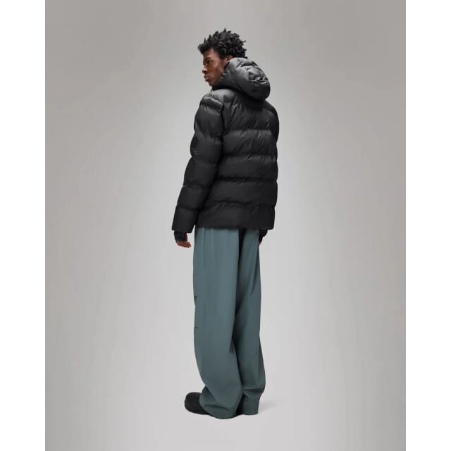 Puffer Jacket Hooded WaterResistant - Black