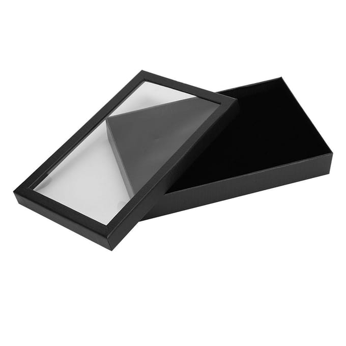 36 Sleuf Flocking Sieradenhouder Opbergdoos Ring Oorbellen Hanger Display Case Organizer zwart
