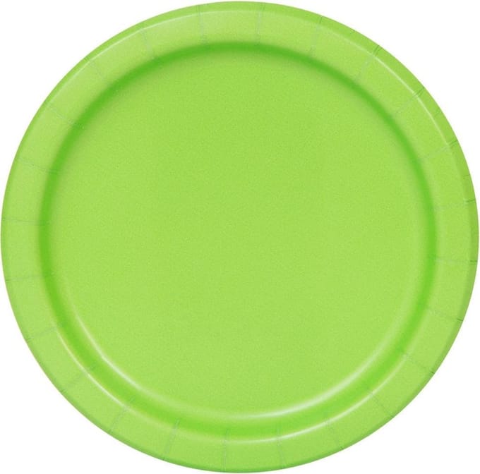 Lime Groene Borden Rond 17,5cm 8st