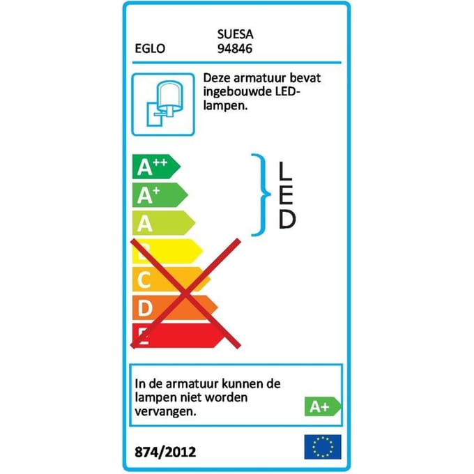 EGLO Topline Suesa - Buitenverlichting - Wandlamp - 4 Lichts - Wit