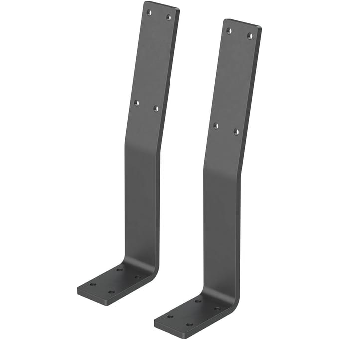 Wandhouder Plankhouder set van 2 345 x 90 mm grijs staal ML design