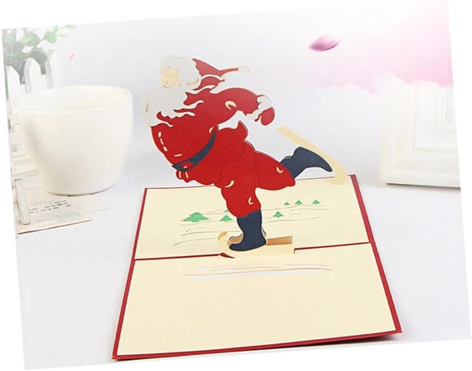 Wenskaarten Set - Ansichtkaarten Kerst - Wensen Uiten - Handgemaakt 3D Design - 15 x 15 cm - Multicolor