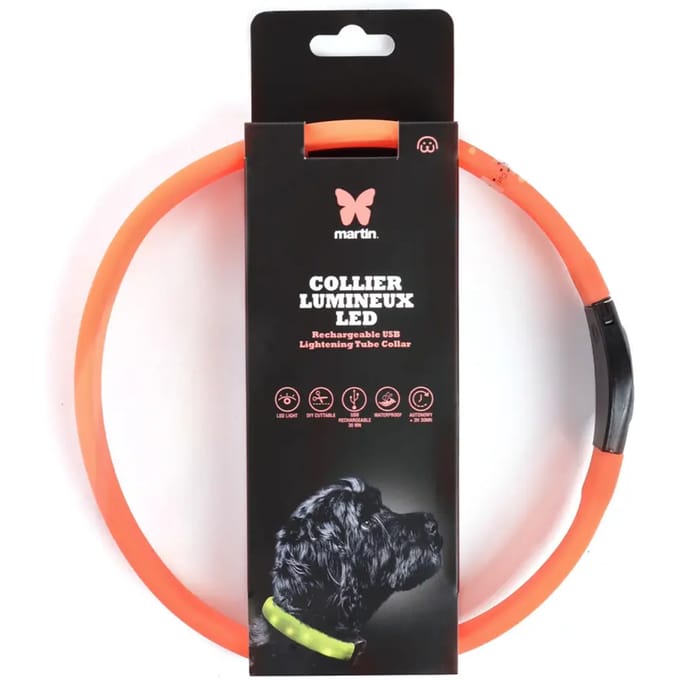 Hondenhalsband met LED-buis Martin Sellier