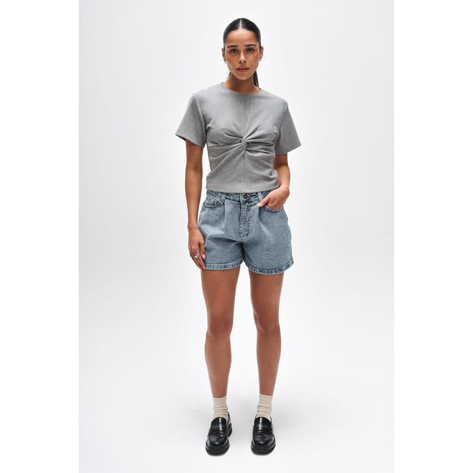 BENU Dames Blauw Grijze Denim Shorts